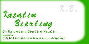 katalin bierling business card